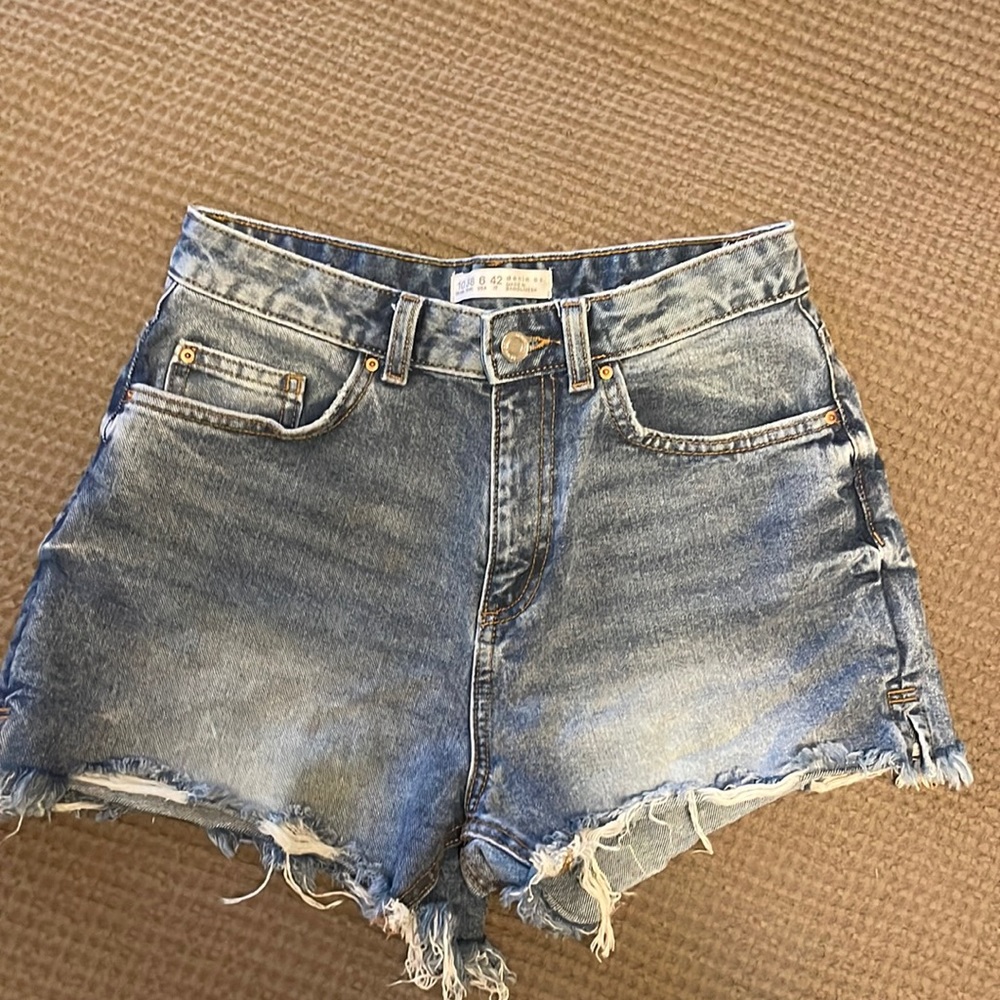 Denim cut off shorts